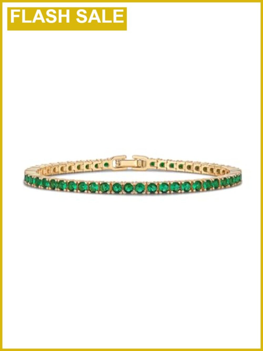 14K Gold Plated Colorful Cubic Zirconia Tennis Bracelet